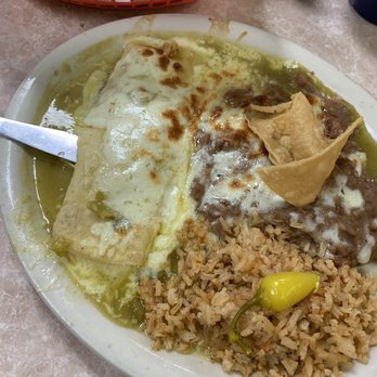 Esther's Taco House - Cheese enchilada and rice and beans - Mexican Near Me - Placentia, California