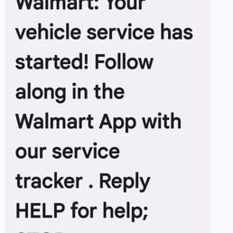 Thanks for the text Walmart