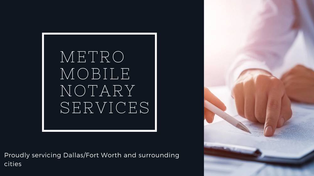 METRO MOBILE NOTARY SERVICES Updated May 2024 10812 Stone Canyon Rd