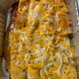 Enchiladas (half chicken and half shredded beef:) Enchiladas (half chicken and half shredded beef:)
