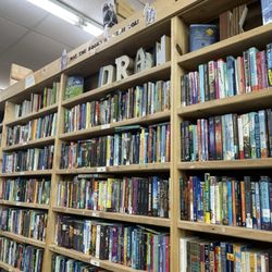 Blue Vase Books - Shelves upon shelves of books at Blue Vase Books!
