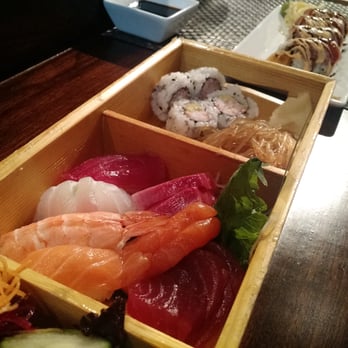 O-Ku - Sushi and Sashimi lunch bento box, Tuna Tataki roll in the back - Sushi Bars Near Me - Charleston, South Carolina O-Ku - Sushi and Sashimi lunch bento box, Tuna Tataki roll in the back - Sushi Bars Near Me - Charleston, South Carolina