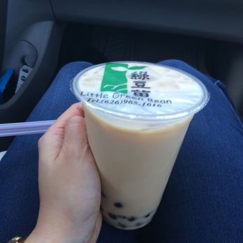 Little Bean - Boba green milk tea - Shaved Ice Near Me - Rowland Heights, California