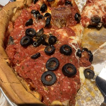 Giordano's - Sausage, pepperoni and black olive deep dish - Pizza Near Me - Chicago, Illinois