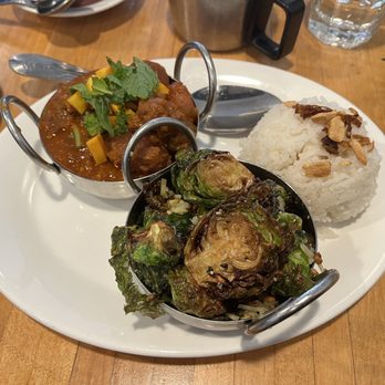 B Star - Lunch special: lamb curry with coconut rice and b )"(brussel) sprouts - Burmese Near Me - San Francisco, California B Star - Lunch special: lamb curry with coconut rice and b )"(brussel) sprouts - Burmese Near Me - San Francisco, California