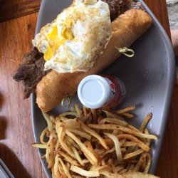 Sunset Terrace - Ribeye sandwich was great.