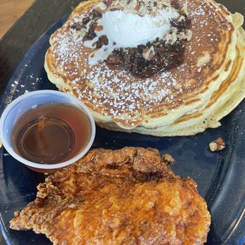 Basecamp at Kennesaw Mountain - Bacon infused pecan praline pancakes - Breakfast & Brunch Near Me - Marietta, Georgia