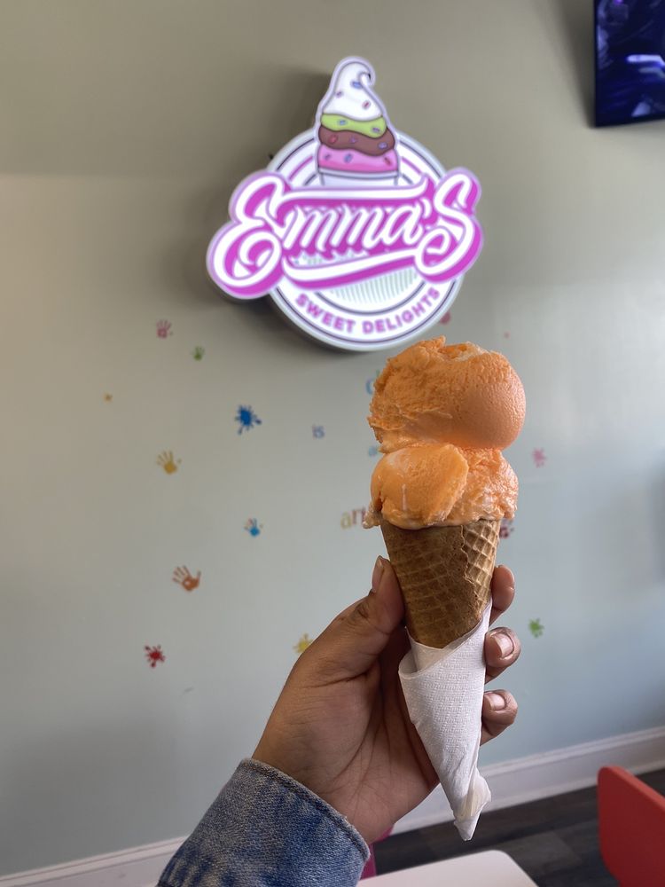 Emma's Sweet Delights Ice Cream Shop Logo