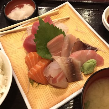 Waraku - Sashimi ($12.95 | inc rice, miso soup, tofu, chawanmushi & salad) winnahzzzzz - Izakaya Near Me - Torrance, California