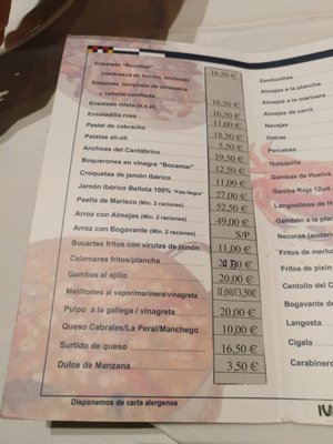 Menu photo 2 Bocamar Oviedo, O Menu photo 2 Bocamar Oviedo, O