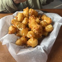 Sliced - Cheese curds. Yummy