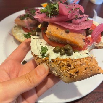 Bell Cafe - House Smoked Salmon Bagel - Breakfast & Brunch Near Me - Mechanicsville, Virginia Bell Cafe - House Smoked Salmon Bagel - Breakfast & Brunch Near Me - Mechanicsville, Virginia