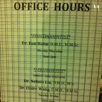 Wang Hwa-Ying Claire, DMD - Office hours! - Periodontists Near Me - Fremont, California Wang Hwa-Ying Claire, DMD - Office hours! - Periodontists Near Me - Fremont, California