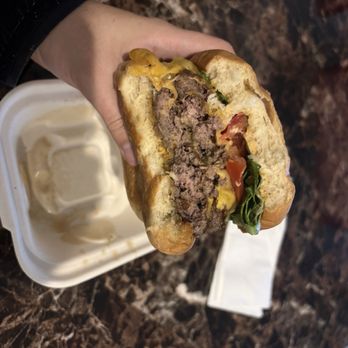 Beep’s Burgers - 1/2 lb Beep's Burger with Cheddar Cheese - Burgers Near Me - San Francisco, California