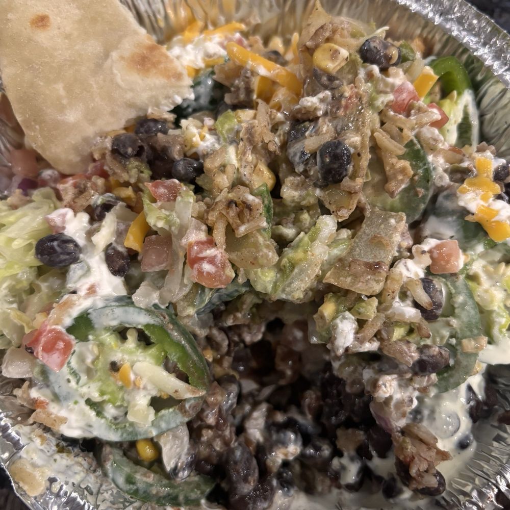 Peppercorn Scratch Kitchen - Baja Bowl to-go (sorry I mixed everything before snapping a picture) - Breakfast & Brunch Near Me - Columbia, Tennessee Peppercorn Scratch Kitchen - Baja Bowl to-go (sorry I mixed everything before snapping a picture) - Breakfast & Brunch Near Me - Columbia, Tennessee