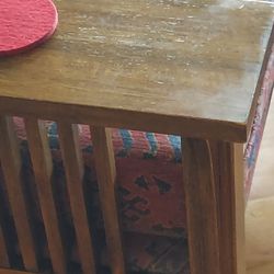 Woodtek Restoration Services - couch arm before refinishing