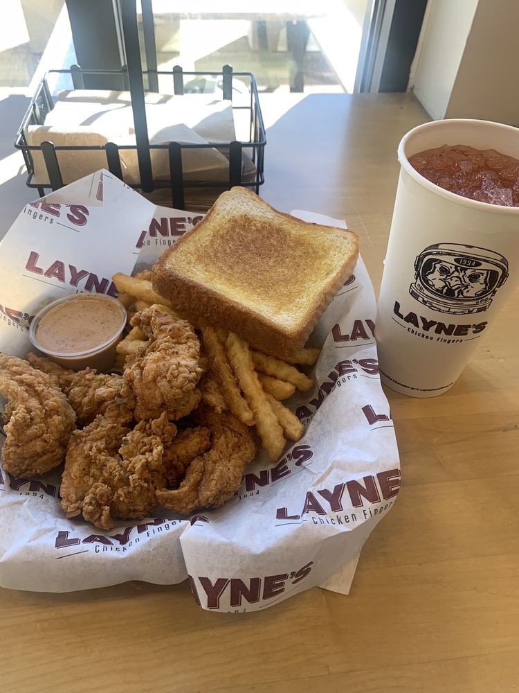 LAYNE’S CHICKEN FINGERS Updated July 2024 1200 W Hickory St, Denton, Texas Chicken Shop