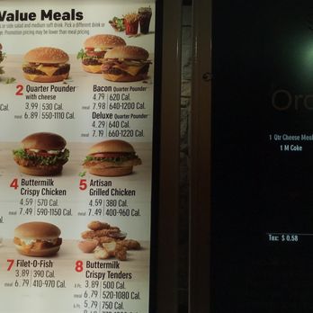 McDonald's - a menu for a fast food restaurant - Fast Food Near Me - Dallas, Texas
