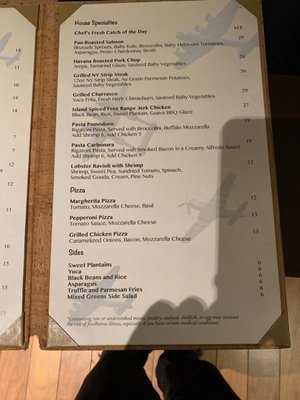 Menu photo 2 Rickenbacker Restaurant Miami, FL