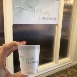 The Spa Biltmore - Here is my TINY bit of water offered after my service.