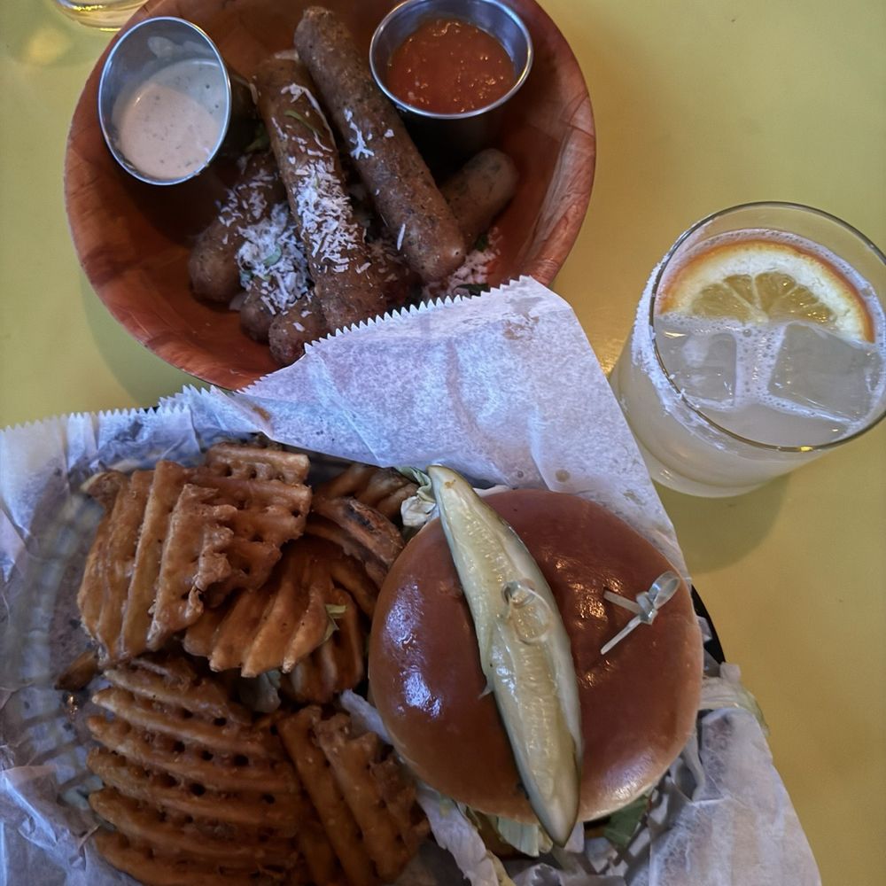 Mother’s Ruin - Single Patty Cheeseburger, mozzarella stitckz - Cocktail Bars Near Me - Nashville, Tennessee Mother’s Ruin - Single Patty Cheeseburger, mozzarella stitckz - Cocktail Bars Near Me - Nashville, Tennessee