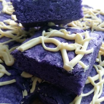 Gladycakes - Our famous Ube-Macapuno Blondies! - Custom Cakes Near Me Gladycakes - Our famous Ube-Macapuno Blondies! - Custom Cakes Near Me
