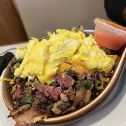 George's Family Restaurant - Mexican Skillet with corn beef bits added (extra $5)