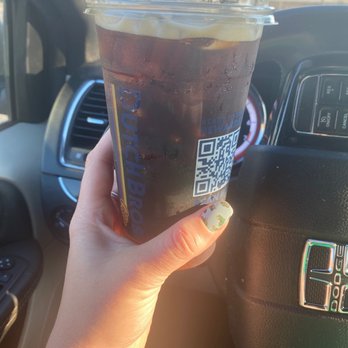 Dutch Bros Coffee - Canned nitro artfully poured into a cup - Juice Bars & Smoothies Near Me - Denton, Texas