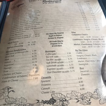 The Italian Kitchen - A la carte menu - Salad Near Me - El Paso, Texas