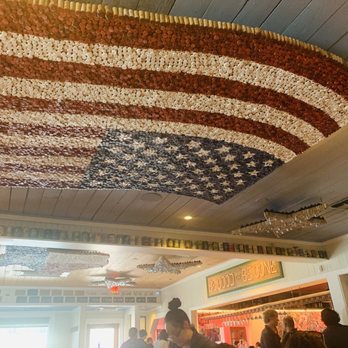 Mama's Cafe - Cool and unique mosaic art of the US flag, stars and the "Lone Star State" itself on the ceiling :) ! - American Near Me - San Antonio, Texas Mama's Cafe - Cool and unique mosaic art of the US flag, stars and the "Lone Star State" itself on the ceiling :) ! - American Near Me - San Antonio, Texas