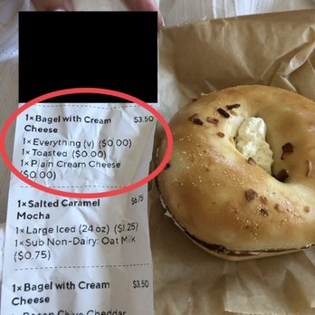 Seize The Bagel - My "everything" bagel. Not a ton on there toppings wise.... - Sandwiches Near Me - Vancouver, Washington Seize The Bagel - My "everything" bagel. Not a ton on there toppings wise.... - Sandwiches Near Me - Vancouver, Washington
