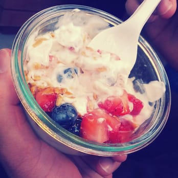 Chobani - Seasonal Fruit + Granola and blueberries. - Coffee & Tea Near Me - New York, New York Chobani - Seasonal Fruit + Granola and blueberries. - Coffee & Tea Near Me - New York, New York