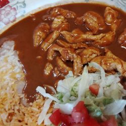 El Ranchon Family Mexican Restaurant - Chicken mole! Sweet and savory sauce!