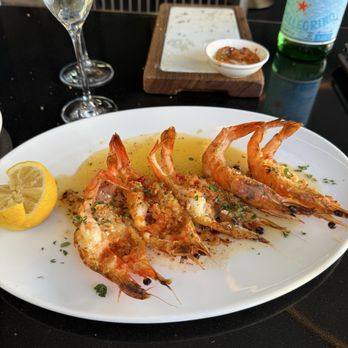 Spago - Wood oven toasted blue prawns. - New American Near Me - Las Vegas, Nevada Spago - Wood oven toasted blue prawns. - New American Near Me - Las Vegas, Nevada