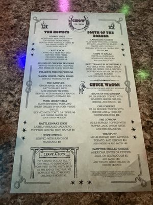 Menu photo 1 Rusty Spur Saloon Scottsdale, AZ Menu photo 1 Rusty Spur Saloon Scottsdale, AZ