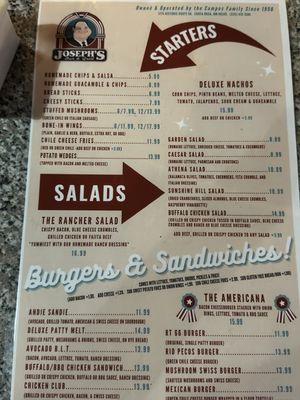 Menu photo 1 Joseph's Bar & Grill Santa Rosa, NM Menu photo 1 Joseph's Bar & Grill Santa Rosa, NM