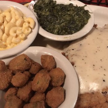 Hoover's Cooking - Chicken fried steak, not so great but liked the Mac n cheese - Southern Near Me - Austin, Texas Hoover's Cooking - Chicken fried steak, not so great but liked the Mac n cheese - Southern Near Me - Austin, Texas