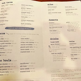 Bartaco - Menu - Tacos Near Me - Raleigh, North Carolina Bartaco - Menu - Tacos Near Me - Raleigh, North Carolina