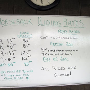 Baldwin Lake Stables - No pricing on website, so here are prices when we went - note the cash discount. - Horseback Riding Near Me - Big Bear City, California