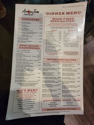 Menu photo 1 Anthony Jacks Wood Fired Grill Southington, CT Menu photo 1 Anthony Jacks Wood Fired Grill Southington, CT