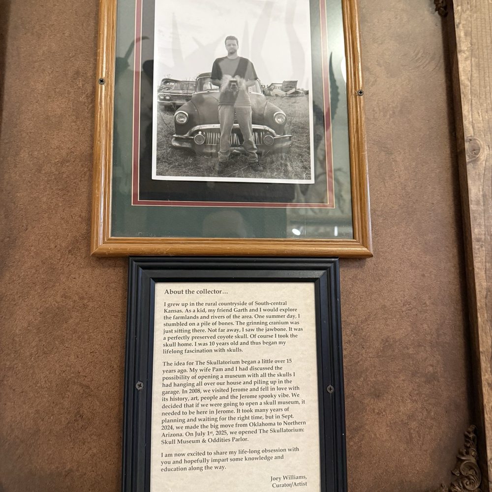 The Skullatorium: Skull Museum & Oddities Parlor - About the founder - Museums Near Me - Jerome, Arizona The Skullatorium: Skull Museum & Oddities Parlor - About the founder - Museums Near Me - Jerome, Arizona