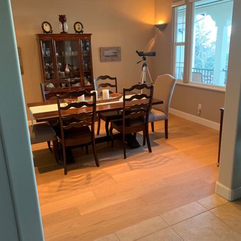 Central Valley Floor Design - Dining room with tile transitions. - Flooring Near Me - El Dorado Hills, California