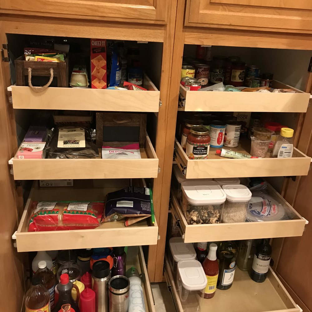 Top Shelf Pull Outs - Shelfs full extend to the very back of the cabinet! - Cabinetry Near Me - San Marcos, California Top Shelf Pull Outs - Shelfs full extend to the very back of the cabinet! - Cabinetry Near Me - San Marcos, California