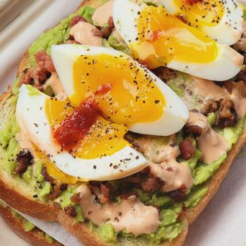Avocado Toast - 13. Avocado Toast with Soft Boiled Egg Customizations to the order: bacon and chipotle aioli - Juice Bars & Smoothies Near Me - San Mateo, California Avocado Toast - 13. Avocado Toast with Soft Boiled Egg Customizations to the order: bacon and chipotle aioli - Juice Bars & Smoothies Near Me - San Mateo, California