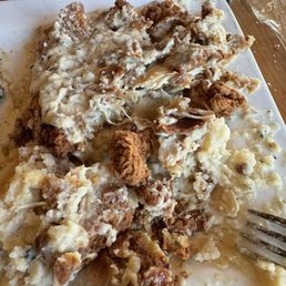 Sooooo dry and it tasted like burnt grease.