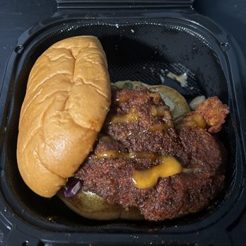 Dave's Hot Chicken - Dave's #2: 2 Sliders w/ Fries (Reaper Heat) - Chicken Shop Near Me - El Cajon, California Dave's Hot Chicken - Dave's #2: 2 Sliders w/ Fries (Reaper Heat) - Chicken Shop Near Me - El Cajon, California