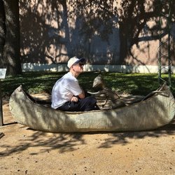 The Adamson-Spalding Storybook Garden - Stuart Little and I on a boat