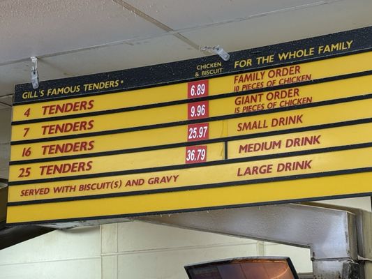 Menu photo 1 Gills Fried Chicken Big Spring, TX Menu photo 1 Gills Fried Chicken Big Spring, TX