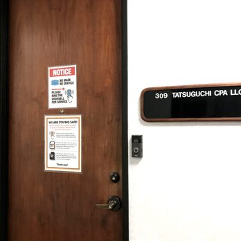 Tatsuguchi CPA - Due to the continuing coronavirus (covid-19) pandemic, our office is closed to all non-employees for the foreseeable future. This closure is - Accountants Near Me - Honolulu, Hawaii Tatsuguchi CPA - Due to the continuing coronavirus (covid-19) pandemic, our office is closed to all non-employees for the foreseeable future. This closure is - Accountants Near Me - Honolulu, Hawaii