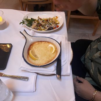 Meli Estiatorio - Sakanaki and grilled calamari filled with greek feta - Greek Near Me - Forest Hills, New York